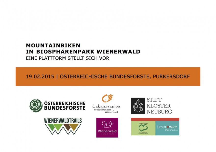 DI Hubert Leibl in der Stakeholder-Plattform „Mountainbiken im Biosphärenpark Wienerwald“ DI Hubert Leibl in der Stakeholder-Plattform „Mountainbiken im Biosphärenpark Wienerwald“